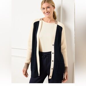 Talbots Colorblock Cardigan Size 2X in Like New Condition